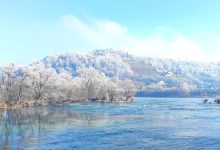 Obale Une pretvorene u zimsku razglednicu
