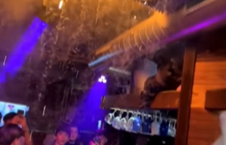 Dok je bar gorio, većina je snimala plamen i plesala