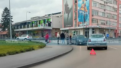 Udes u kružnom toku u centru Banjaluke