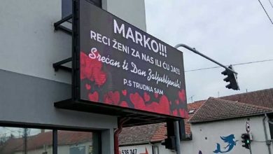Dan zaljubljenih obilježila poruka na bilbordu
