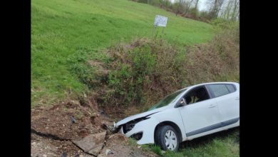 Automobil u kanalu, vozač povrijeđen