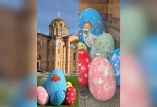 Oštećena vaskršnja dekoracija koja je uljepšavala grad tokom praznika