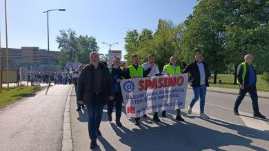 Prvomajski protest u Zenici nakon gašenja pogona
